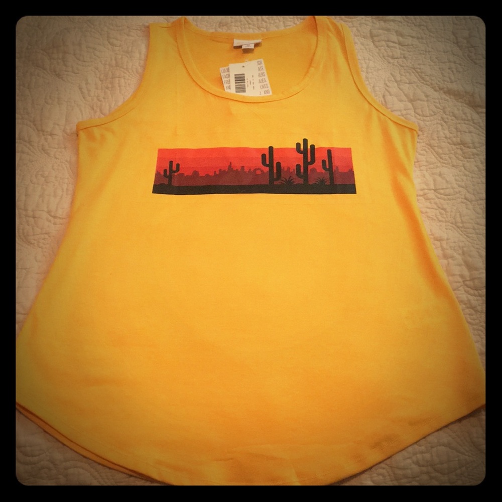 LuLaRoe Cactus Themed Tank Top